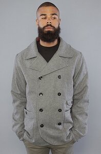 新品送料無料 FRESHJIVE Fallon Coat Gray M フレッシュジャイブ Pコート ジャケット アウター メンズ グレー 冬物 お洒落 紳士