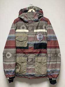 [686×DRAGON] Ltd Dragon Native Ins JKT ネイティブ柄 スノボウェア マウンテンジャケット L 総柄 シックスエイトシックス ドラゴン