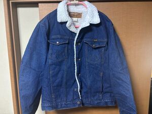 美品　USA製 ラングラー　74255pw ボアジャケット　Lサイズ　 Wrangler 裏ボア　 デニムジャケット