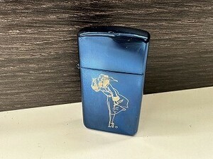 G523-X2-753◎ ZIPPO ジッポー ウェンディ ブルーチタン コーティング オイルライター 現状品①◎