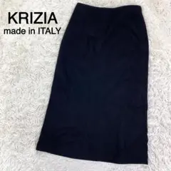 【イタリア製】KRIZIA ブラックカラー スカート カシミヤ混