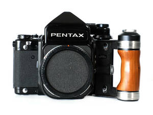 PENTAX 67 TTL ファインダー 木製グリップ