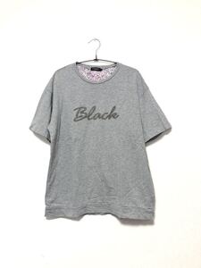 BLACK LABEL CRESTBRIDGE ブラックレーベル・クレストブリッジ Tシャツ グレー M 半袖 コットン 三陽商会 