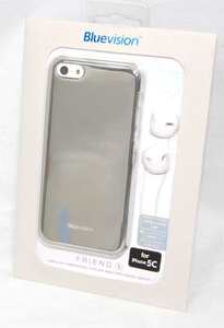 ♣　iPhone5c/液晶保護フイルム付き◆ミラー◆Bluevision イアホンパッド付ハードケース Metallic Mirror◆036y ♣