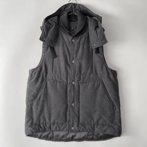 【美品】ENGINEERED GARMENTS size/M (q) エンジニアードガーメンツ 中わた ベスト フード脱着可能 グレー アメリカ製 米国製 USA VEST