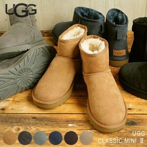 アウトレット 新品 未使用 1円スタート UGG アグ クラシック ミニ 2 レディース ムートンブーツ 1016222 ブラック 黒 US7 24cm [241218-02]