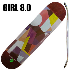 在庫処分セール！ガール スケートボード デッキ GIRL GASS EMERGENCE 8.0 DECK スケボーSK8 GB4439[返品、交換及びキャンセル不可]