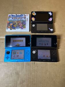 1000 〜【動作確認済み】ニンテンドー3DS アクアブルー2台、ブラック3台＋特典ゲーム CTR-001