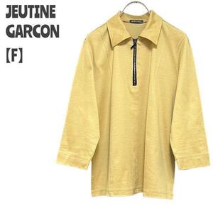 JEUTINE GARCON レディース【F】ハーフジップシャツ綿100% 黄