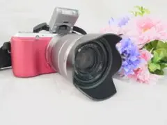 SONY NEX-C3 ミラーレス一眼　レンズ18-55　純正フラッシュ付