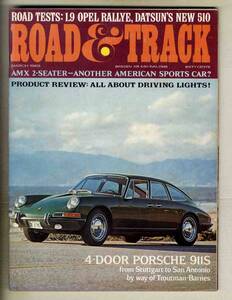 【c8477】68.3 ROAD&TRACK／ポルシェ911S 4ドア、ダットサン510セダン(ブルーバード)、マクラーレンM6Aの設計と開発、...