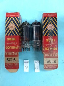 即決あり■6CL6 PHILCO 2本組 未使用品 化粧箱入り