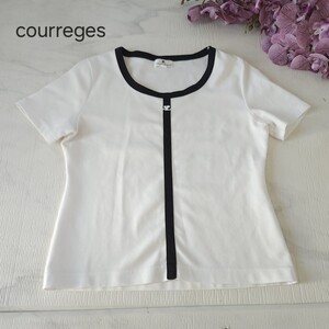 courreges バイカラーサマーニット