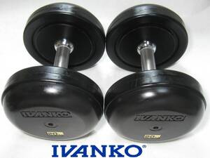 定価85800円 IVANKO ラバーダンベル SDKR 回転式 ２０kg×２ ペア 計４０kg イヴァンコ イバンコ ホームジム 筋トレ 傷あり 美品