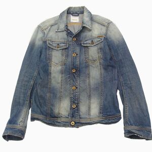 定価4万◇DIESEL JHIMAN ダメージ加工 3rd デニム トラッカージャケット ジージャン インディゴブルー ディーゼル メンズ ルーマニア製