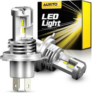 H4 AUXITO H4 Hi/Lo LEDヘッドライト 車用 新基準車検対応 ZES LEDチップ搭載 3倍明るさUP ほぼ純正