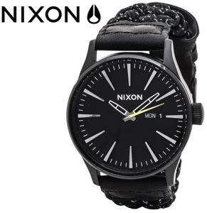 腕時計★ニクソンNIXON★セントリーSENTRY LEATHER A105-1941 黒