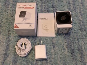 0701u1731　アトムテック(ATOM tech) 屋内/屋外兼用の防犯カメラ ATOM Cam 2 (アトムカムツー) 1080PフルHD AC2