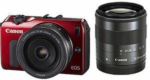 【中古】 Canon キャノン ミラーレス一眼カメラ EOS M ダブルレンズキット EF-M18-55mm F3.5-