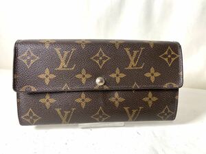 1206 美品 1 円 LOUIS VUITTON ルイヴィトン モノグラム 長財布 二つ折り 小銭 札入れ ポルトフォイユ サラ 財布 メンズ レディ 