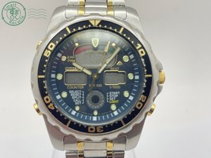 AL0605498　△CITIZEN シチズン C401-E80346 PROMASTER プロマスター クォーツ メンズ 3針 アナデジ デジアナ 腕時計 中古