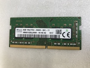 PC4-2666V 8GB SK HYNIX 1RX8 PC4-2666V-SA1-11 8GB DDR4 2666 8GB ノート用メモリ PC4-21300 8GB 260ピン DDR4 LAPTOP RAM