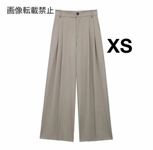 vintage ヴィンテージ レトロ ロングパンツ ワイドパンツ ボトムス XSサイズ レディース★ZARA 好きな方に★2024 S/S 春新作 新品未使用★