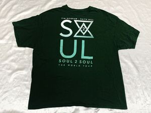 【送料無料 値下げ交渉歓迎】ティムマグロウTimMcGrawフェイスヒルFaithHill SOUL2SOUL半袖Tシャツ 2XL古着USAカントリーロックライブツア