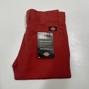 W28 オレンジ茶 極細 未使用品 803 ディッキーズ DICKIES スリムスキニー USA MODEL ワークパンツ 1