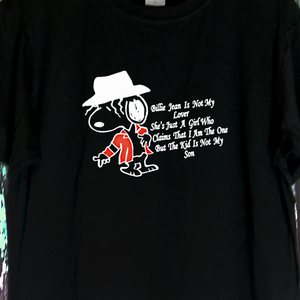 送料込★Snoopy×Billie Jean★パロディコラボ★M.J★ブラック★S~XLサイズ