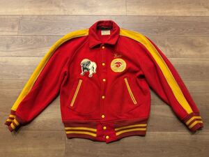 激レア 60s US Marines ミリタリー ジャケット スタジャン スカジャン ビンテージ カークラブ ジャケット at last co timewornclothing