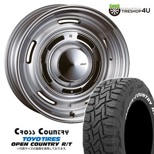 4本セット CRIMSON DEAN CROSSCOUNTRY 16x6.5J 10/114/127 +32 GRAY TOYO OPEN COUNTRY R/T 235/70R16 ホワイトレター RAV4 デリカD5