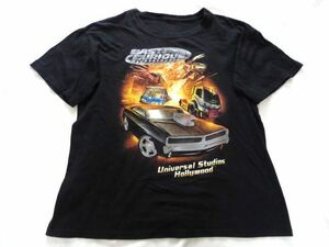 映画Tシャツ ワイルドスピード スーパーチャージFast & Furious Supercharged TシャツL フィルムTシャツL ユニバーサルスタジオ