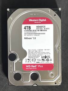 【送料無料】　★ 4TB ★ WD RED Plus　/　WD40EFZX 【使用時間：5265ｈ】2023年製　良品　Western Digital RED Plus 3.5インチ内蔵HDD