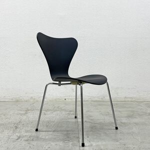 〓 フリッツハンセン Fritz Hansen セブンチェア ダイニングチェア ブラック ラッカー再塗装 アルネ・ヤコブセン デンマーク A 北欧家具