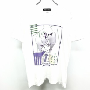 アルマビアンカ 【新品】arma bianca Tシャツ TVアニメ SHAMAN KING シャーマンキング 道蓮 タオレン lette-graph 半袖 綿100% S 白 メンズ