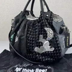 未使用　Think Bee！　ハンドバッグ　ショルダー　2way　ハート　黒