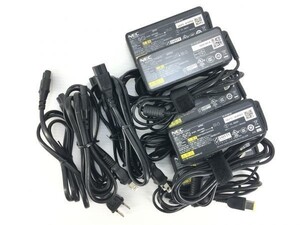 【5個セット】NEC純正 20V 3.25A 65W ADP004 ADP-65FD A13-065N1A PC-VP-BP103 四角コネクター 中古 電源ケーブル付 動作保証【送料無料】