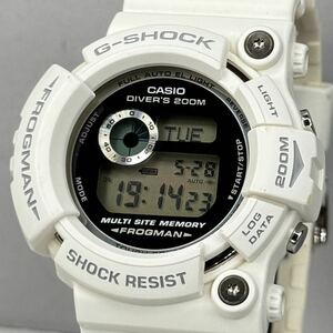 美品 G-SHOCK GW-206K-7JR FROGMAN フロッグマン2006年 イルカ クジラ イルクジ限定 タフソーラー ホワイト ブラック チタン 潜水蛙