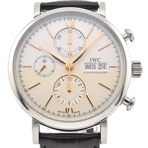 IWC IWC SCHAFFHAUSEN IW391022 ポートフィノ クロノグラフ デイデイト 自動巻き メンズ 良品 保証書付き H#131104