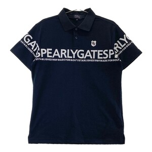 【1円】PEARLY GATES パーリーゲイツ 053-1260711 半袖ポロシャツ ネイビー系 4 [240101276762]