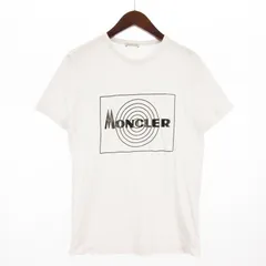 モンクレール MONCLER 19AW MAGLIA T-SHIRT Tシャツ カットソー 半袖 ラバープリント クルーネック コットン 白 ホワイト M ■SM3