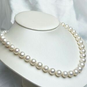 花珠級本真珠ネックレス10m 天然パールネックレス42cm necklace jewelry 