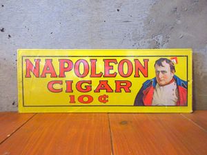 ビンテージ70’s●DEADSTOCK NAPOLEON CIGARアドバタイシングティンサイン●241116k3-sign 1970sデッドストックタバコナポレオン一世