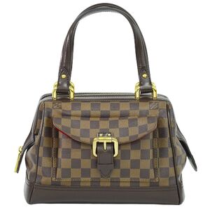 本物 ルイヴィトン LOUIS VUITTON LV ナイツブリッジ ダミエ エベヌ ハンドバッグ ブラウン N51201