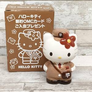 非売品 サンリオ HELLO KITTY ハローキティ 郵貯OMCカード ノベルティ 陶器 貯金箱 置物