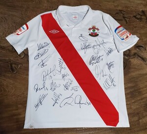 [値下げ交渉] 2010-11 125th サウサンプトンFC CHAMBERLAIN 選手支給品 マルチサイン 検/10 2011 SOUTHAMPTON AUTOGRAPH MATCH ISSUE SHIRT