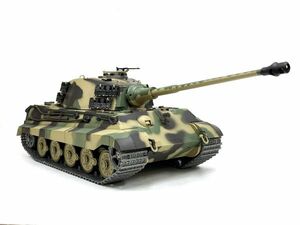 【激レア 入手困難！塗装済み完成品戦車ラジコン】Heng Long 2.4GHz Ver.7.0 1/16 キングタイガー 3888A-1 Upgrade メタルキャタピラ仕様