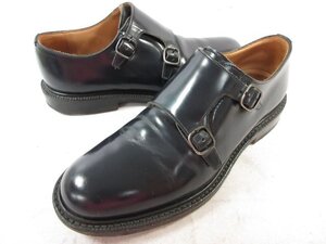 美品 【チャーチ Church’s】 5都市 現行 ランボーン LANBOURN Wモンクストラップシューズ 靴 (メンズ) size70F ネイビー系 □30MZA6660□