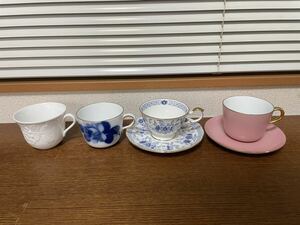 【H0521】カップ&ソーサーまとめ 大倉陶苑 OKURA ウェッジウッド WEDGWOOD ナルミボーンチャイナ NARUMI BONE CHINA ソーサー欠けあり